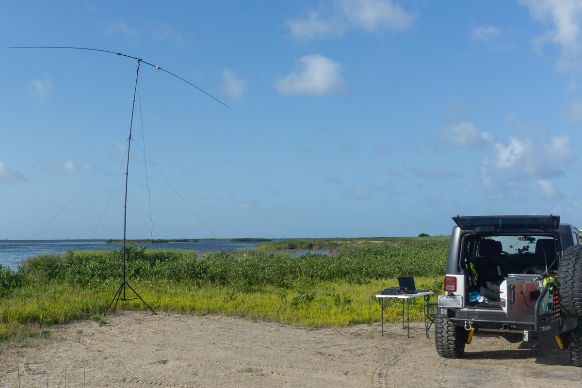 Operating portable on the Intracoastal Waterway with a buddipole