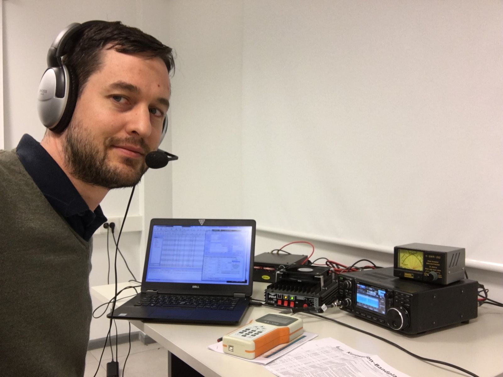 Javier Roldan (EA1HEO) operating from ESA Malargüe Ground Station