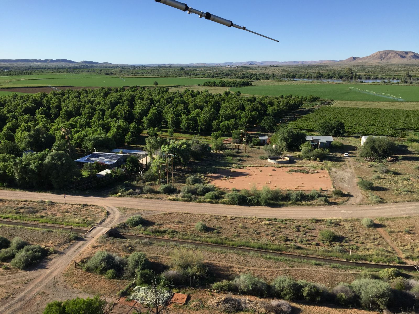 the Orange river beyond the irrigation lands to the south-south-west